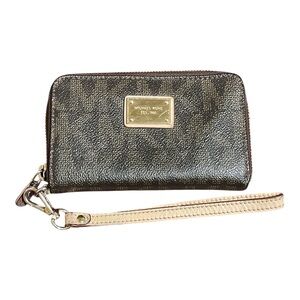 Michael Kors Brown and Gold‎ Wristlet